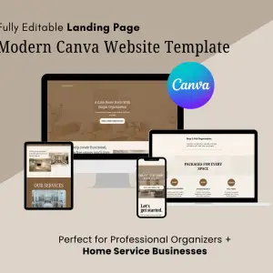 Fully editable Canva Website Landing Page template