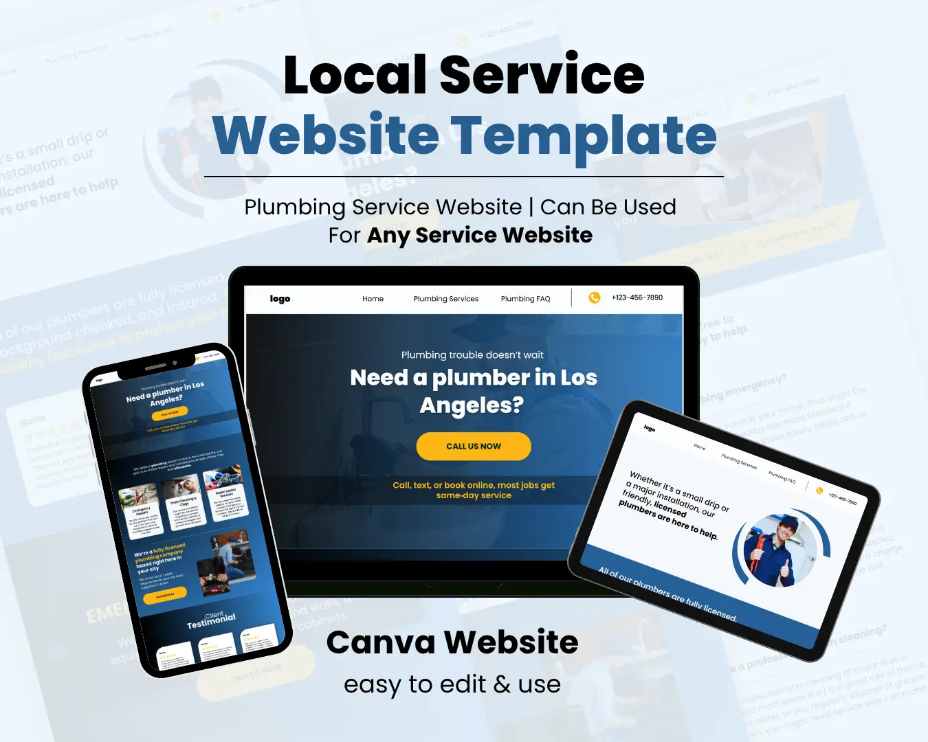 Editable Canva Website Template