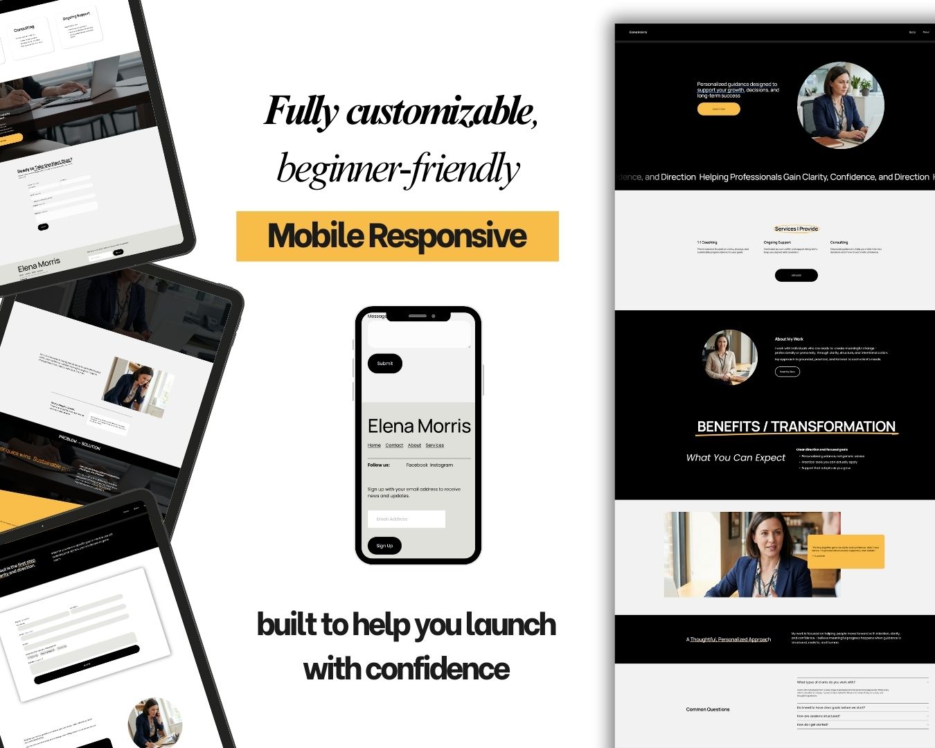 squarespace template for consultant